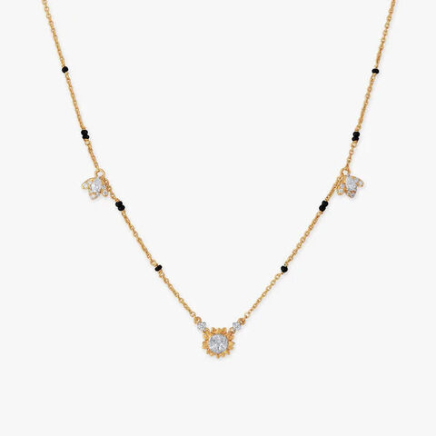 Floral Spark Diamond Mangalsutra