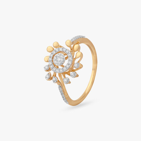 Dazzling Whirl Diamond Ring