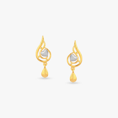 Embrace Curve Gold Drop Earrings