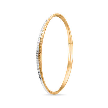 18 KT Yellow Gold Crossover Bangle