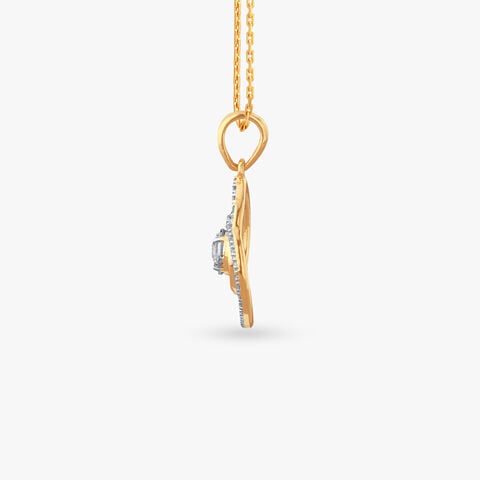 Radiant Spiral Diamond Pendant