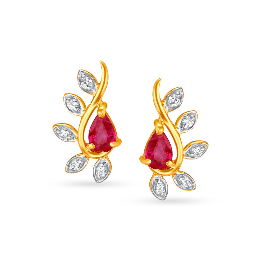Coloured stone online stud earrings