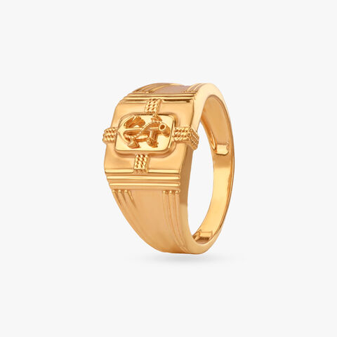 Nautical Glory Gold Ring For Men