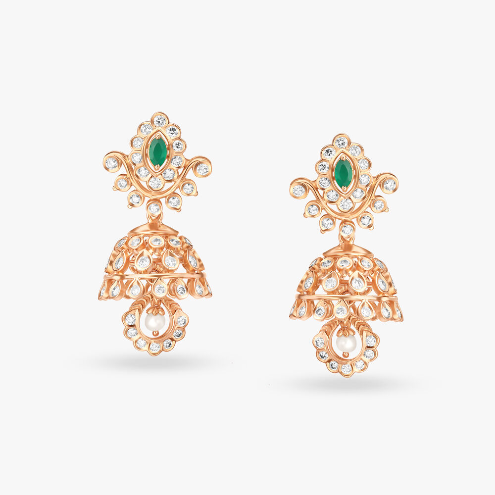 Diamond hotsell jhumkas tanishq