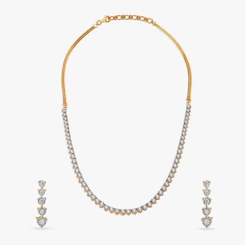 Contemporary Charm Diamond Necklace Set