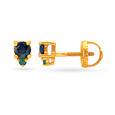Fetching 18 Karat Yellow Gold Dual Stone Stud Earrings,,hi-res image number null
