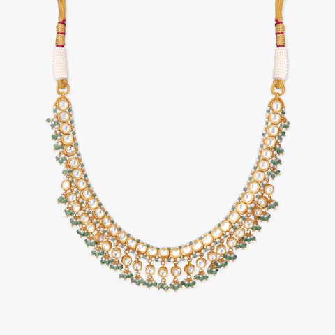 Verdant Rivulet Gold Necklace Set