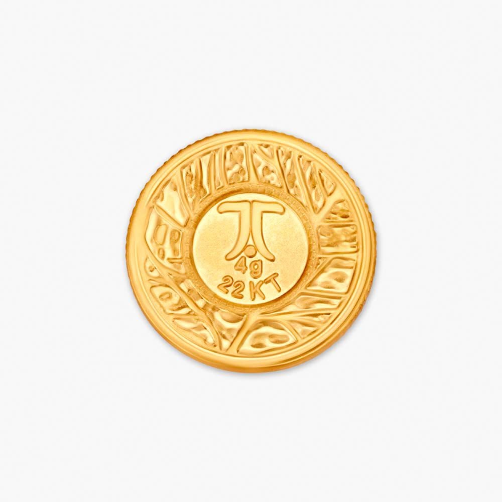 Auspicious Peepal leaf 22 karat Gold Coin