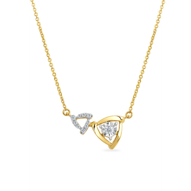 14KT Yellow Gold Apple Of My Eye Diamond Pendant With Chain,,hi-res image number null