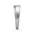 Edgy Geometric Platinum and Diamond Ring,,hi-res image number null