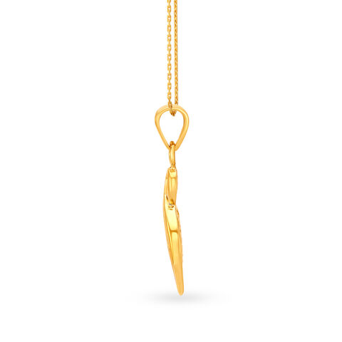 Artistic Infinity Gold Pendant and Earrings Set
