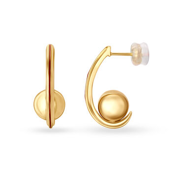 Minimalistic Geometric Gold Hoop Bali Earrings