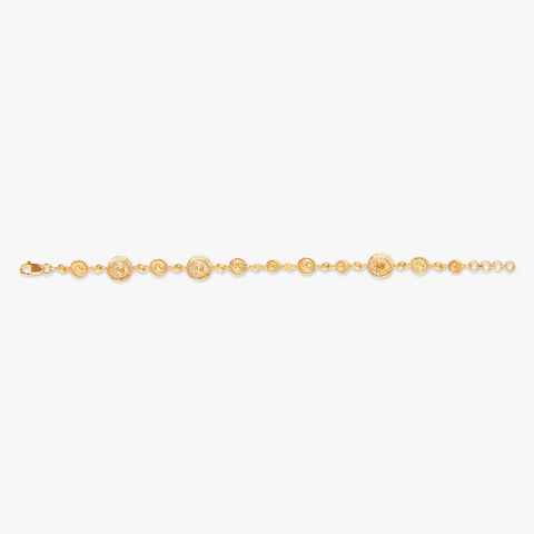 Whirl Charm Gold Bracelet
