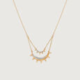 Twilight Crescent 14KT Double Layered Necklace,,hi-res image number null