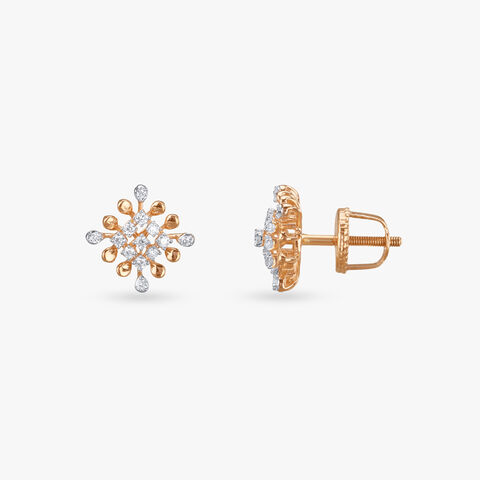 Bold Symmetry Diamond Stud Earrings