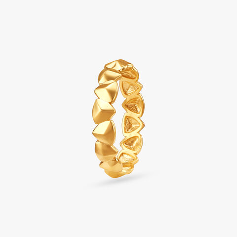 Modern Mosaic Gold Finger Ring