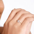 14 KT Yellow Gold Round Diamond Ring,,hi-res image number null