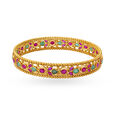 Charming Emerald and Ruby Gold Bangle,,hi-res image number null