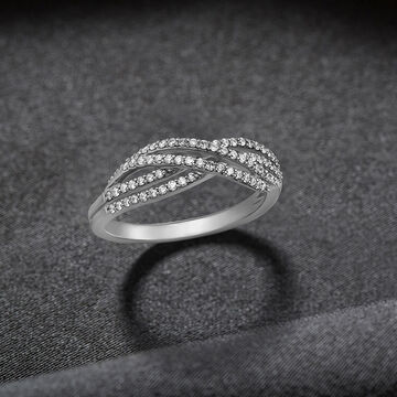 Luxe 950 Pure Platinum And Diamond Finger Ring