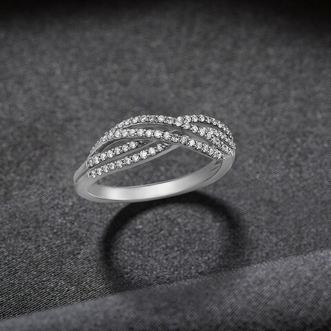 Luxe 950 Pure Platinum And Diamond Finger Ring