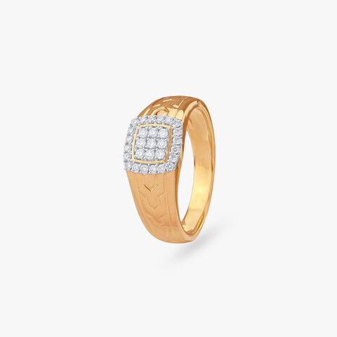 Regal Grid Diamond Ring for Men