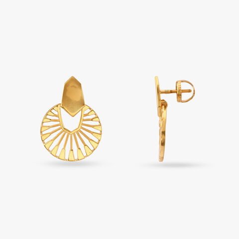 Golden Spokes Drop Earrings