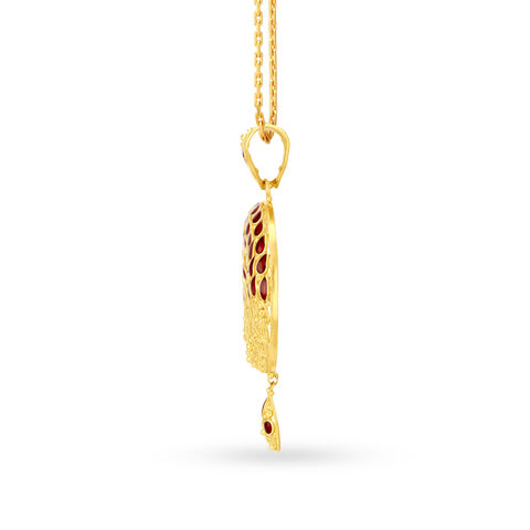 Dazzling 22 Karat Yellow Gold Ring Pendant
