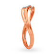 14KT Rose Gold Diamond Finger Ring,,hi-res image number null