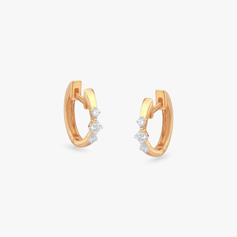 Stellar Trio Diamond Hoop Earrings