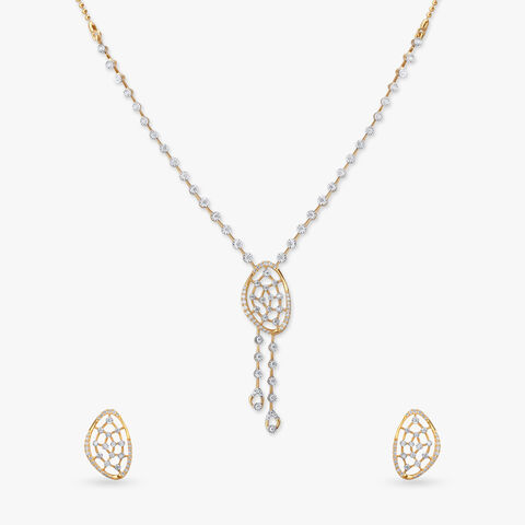 Serene Curves Diamond Necklace Set