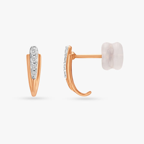 Shimmering Crevice Diamond Hoop Earrings