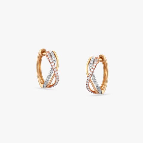 Twisted Radiance Diamond Hoop Earrings
