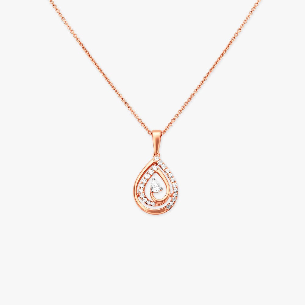 Dew Drop Diamond Pendant with Chain