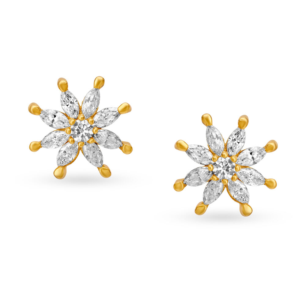 Small Bickie triple star Earrings with 18 kt gold plating over silver | TOUS