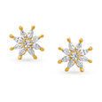 Girlish Star Shaped Gold Stud Earrings,,hi-res image number null