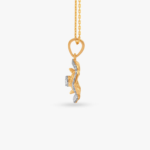 Floral Elegance Diamond Pendant