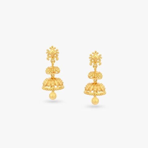Mini Melody Gold Jhumka Earrings for Kids