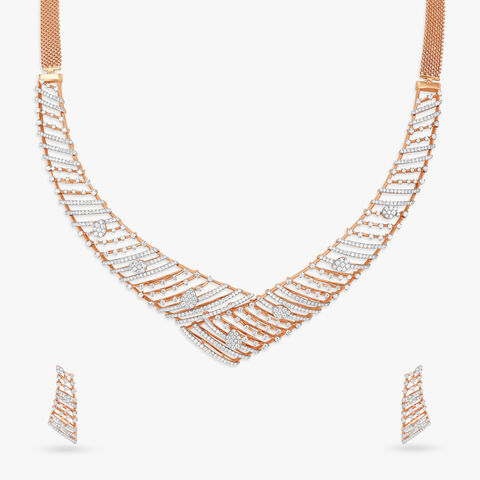 Sparkle Diamond Necklace Set