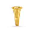 Circular Motif Gold Finger Ring For Men,,hi-res image number null