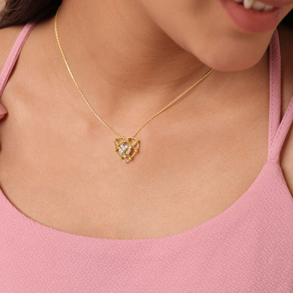 14KT Pure Gold Diamond Necklace