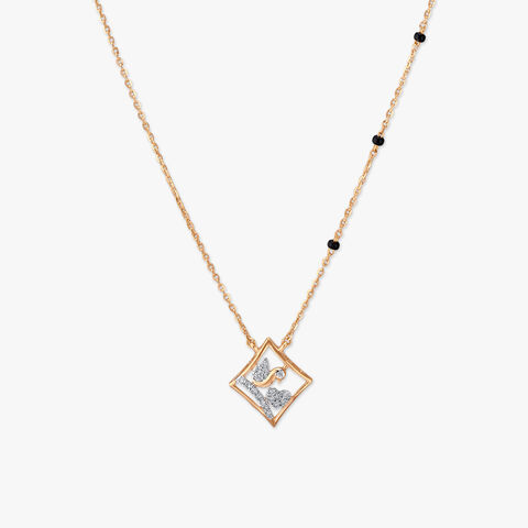 Sleek Geometry Diamond Mangalsutra