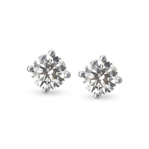 Radiant Glow Solitaire Stud Earrings