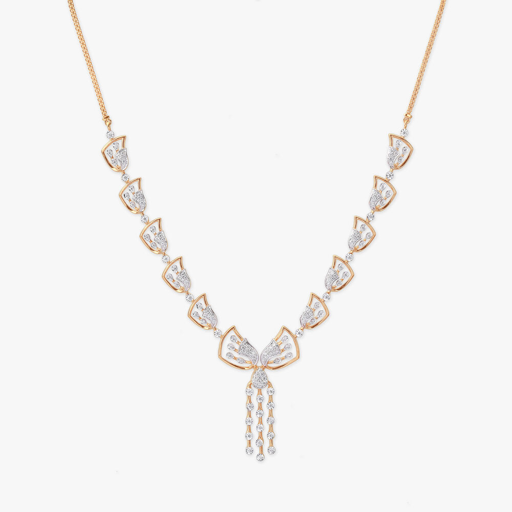 Diamond string necklace tanishq 2025