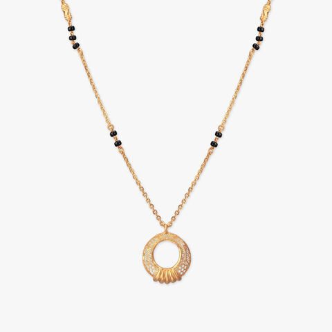 Filigree Halo Gold Mangalsutra