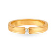 Exquisite Single Stone Gold and Diamond Finger Ring For Men,,hi-res image number null