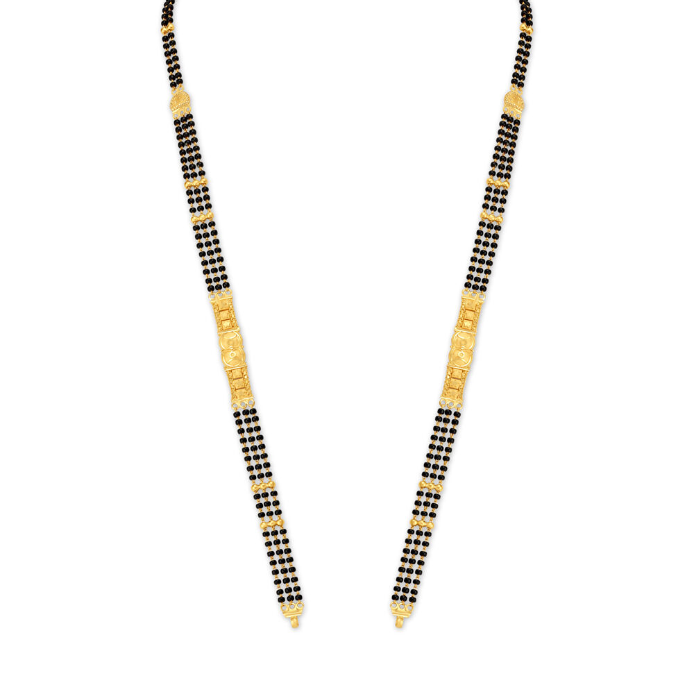 Black beads hot sale mangalsutra gold