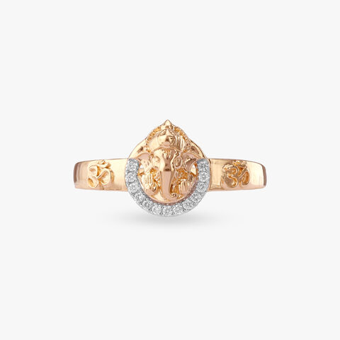 Ganesha Glow Diamond Ring for Men alternate view 1