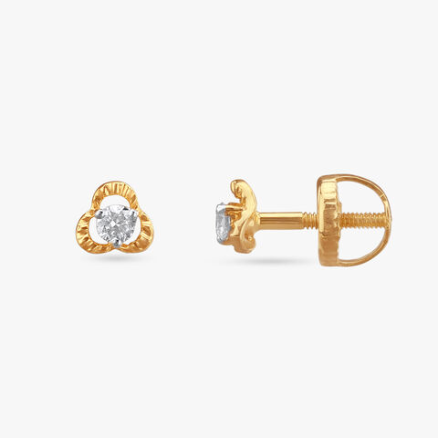 Twinkling Love Diamond Stud Earrings For Kids