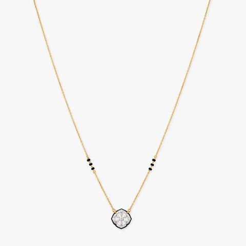 Floral Orbit Diamond Mangalsutra