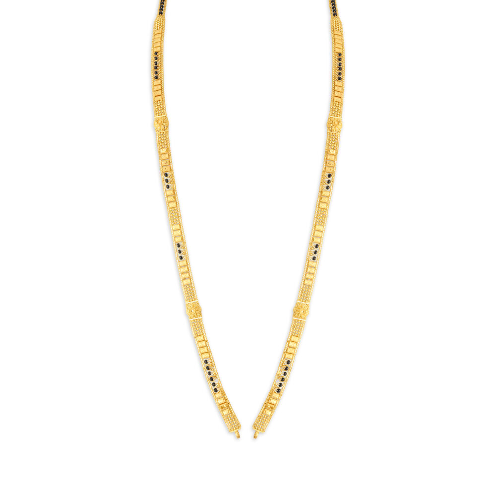 Long gold mangalsutra designs with price in tanishq outlet